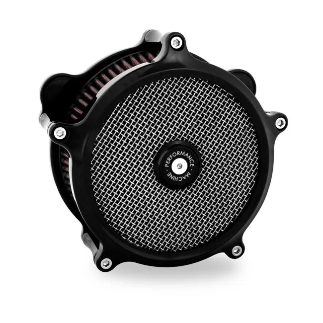 PM, Kit De Filtro De Aire 'Super Gas Interchange' Negro Para Harley Davidson met CE Goedkeuring
