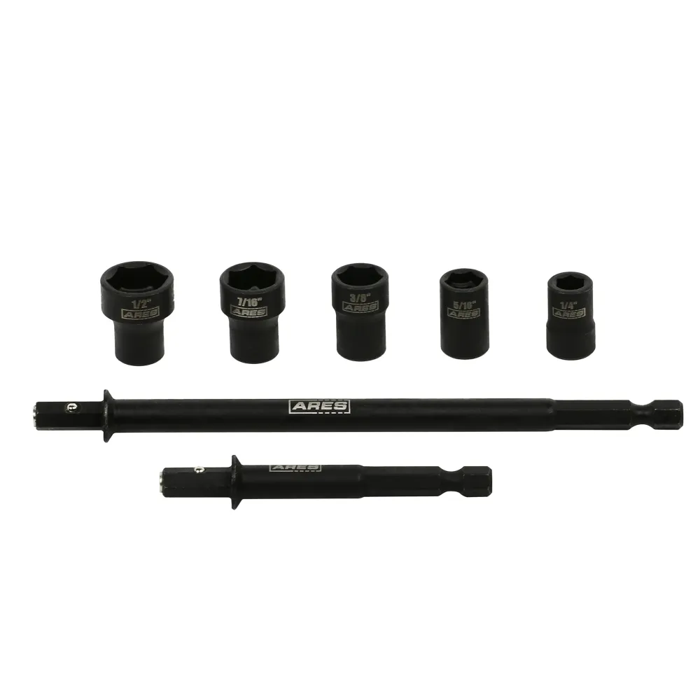 ARES 27086 – 7-Piece Master SAE Modulair Cleanable Nut Driver Set