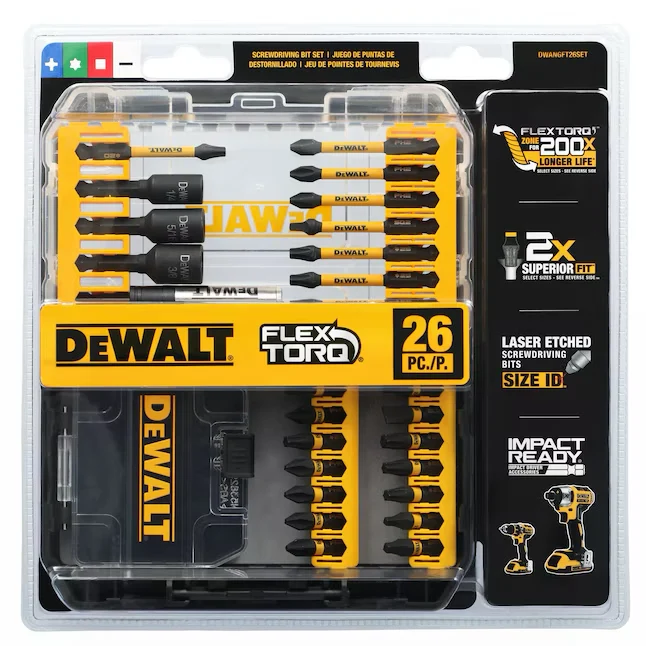 DeWalt FlexTorq 26-Piece 1/4- x Set Impact Driver Bit Set