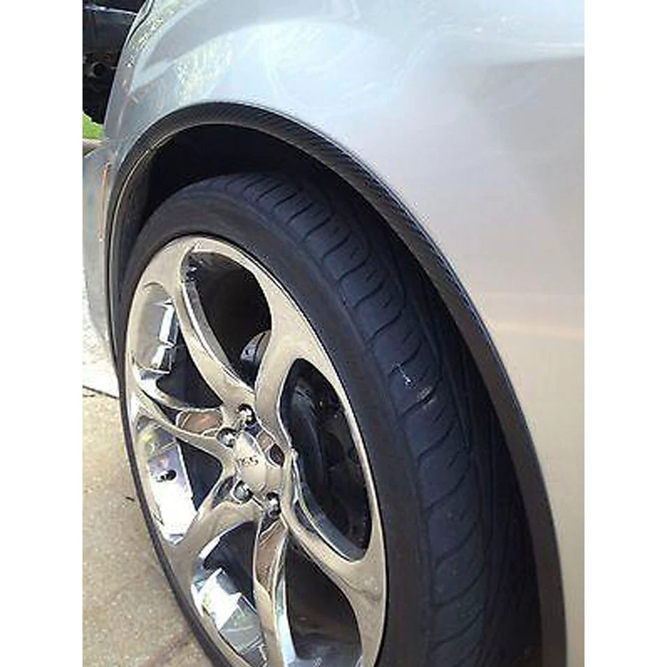 Black Carbonvezel Fiber Wheel Well Fender Trim Molding Kit - 3/4" Wide Universal Fitment