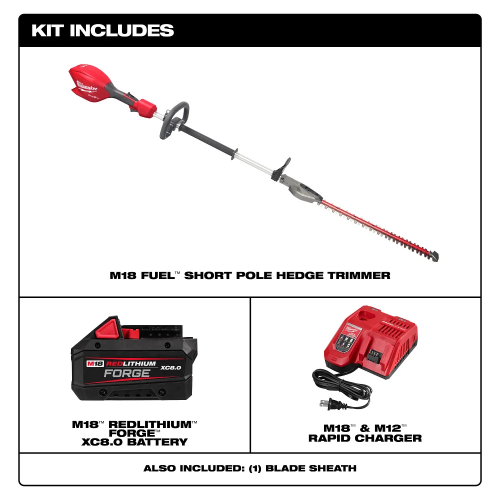MILWAUKEE M18 FUEL™ Mini Pole Hedge Trimmer Kit