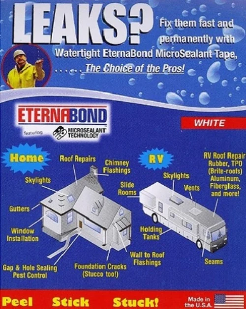 6" x 50' Eternabond WebSeal Roof Leak Repair Tape Patch Seal, WB-6-50, EB-WB060-50R
