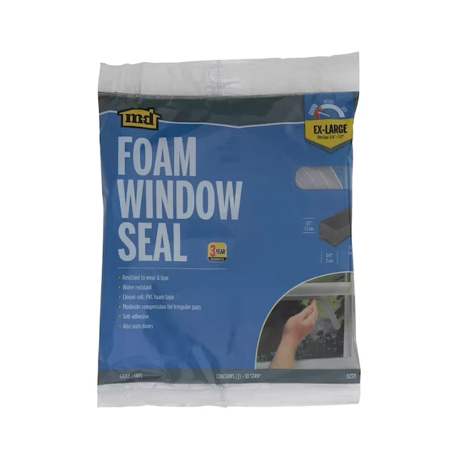 M-D 10-ft x 3/4- x 1/2- Asgrijs PVC Foam Window Weatherstrip
