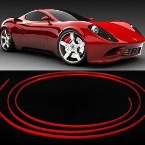 RED TRIM MOLDING STRIP 4mm INTERIOR EXTERIOR CAR STYLING AC VENT TRIM