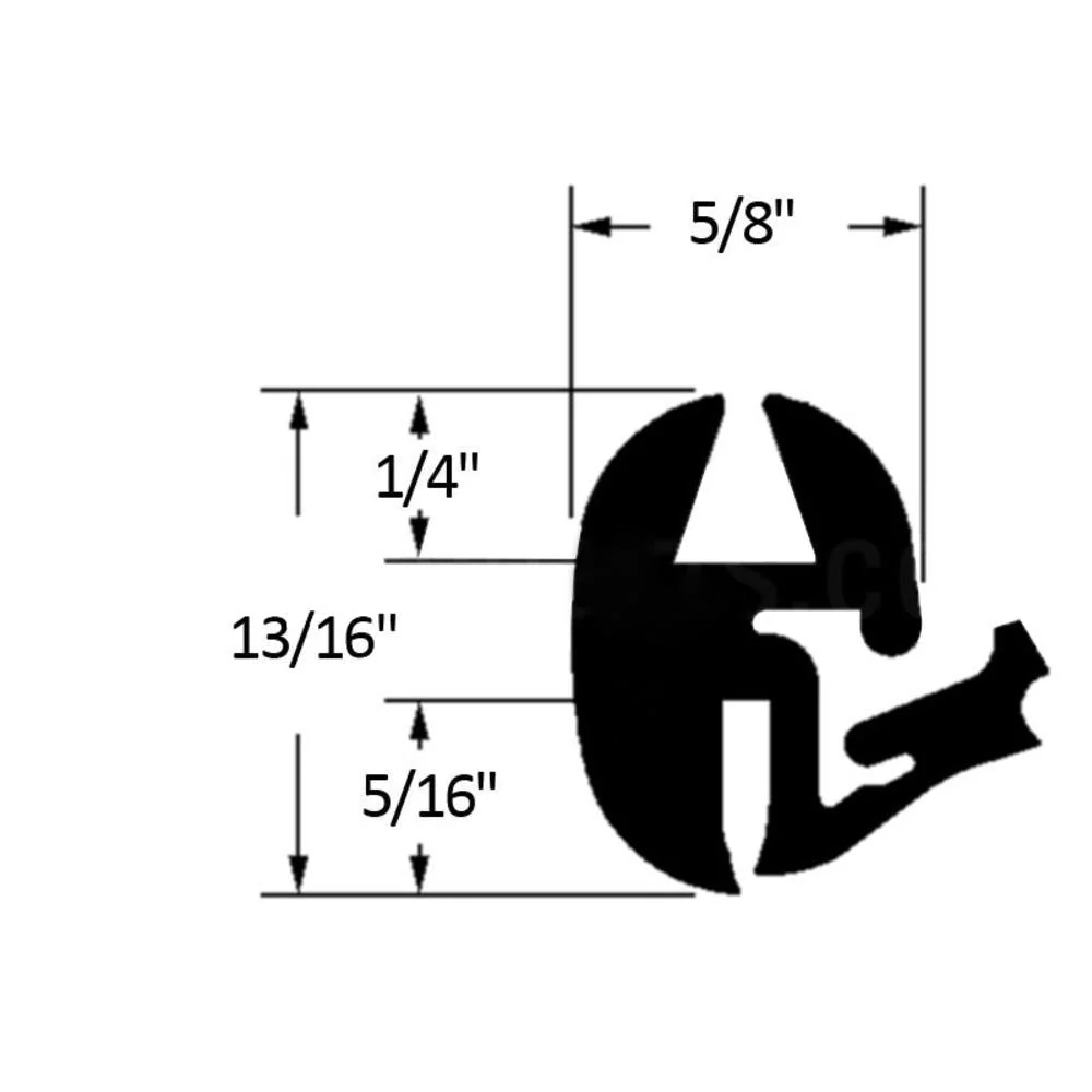 Self-Sealing Weatherstrips 5/8" Width