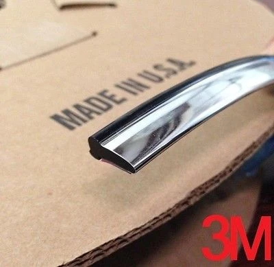 WHEEL WELL Moldings UNIVERSAL 5/8" WIDE Chroom Trim w/ Black Lip 20 Ft Roll