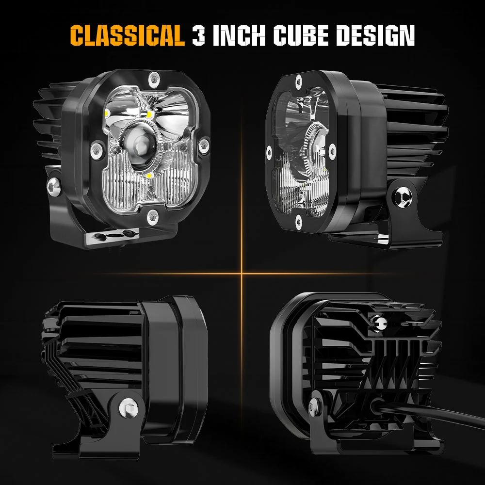 3inch LA5 Series Ivoor Combo Beam Led Light Pods (Set/2pcs)