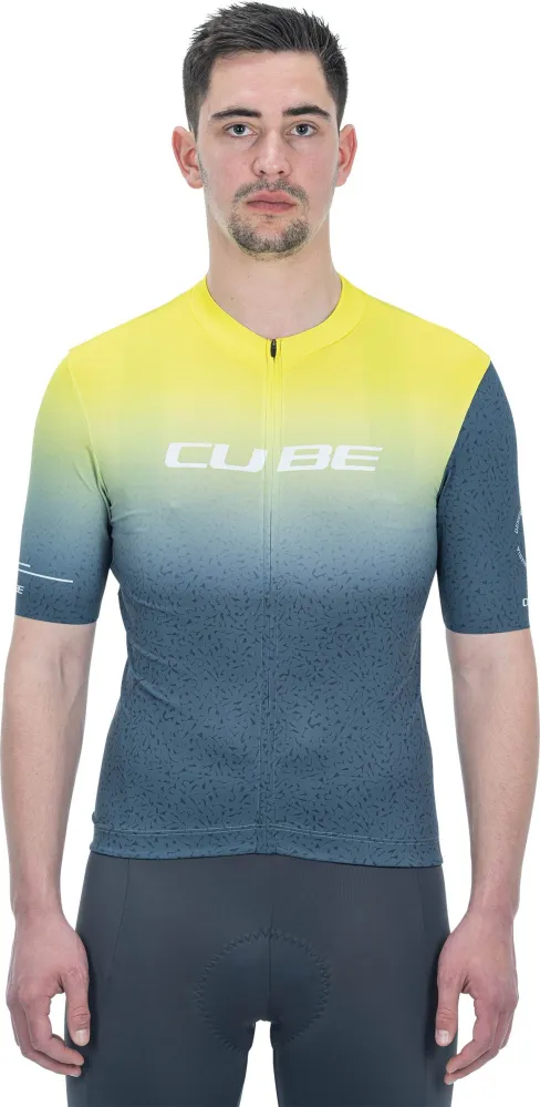 CUBE Blackline Jersey Race S/S Yellow/Grey Xs