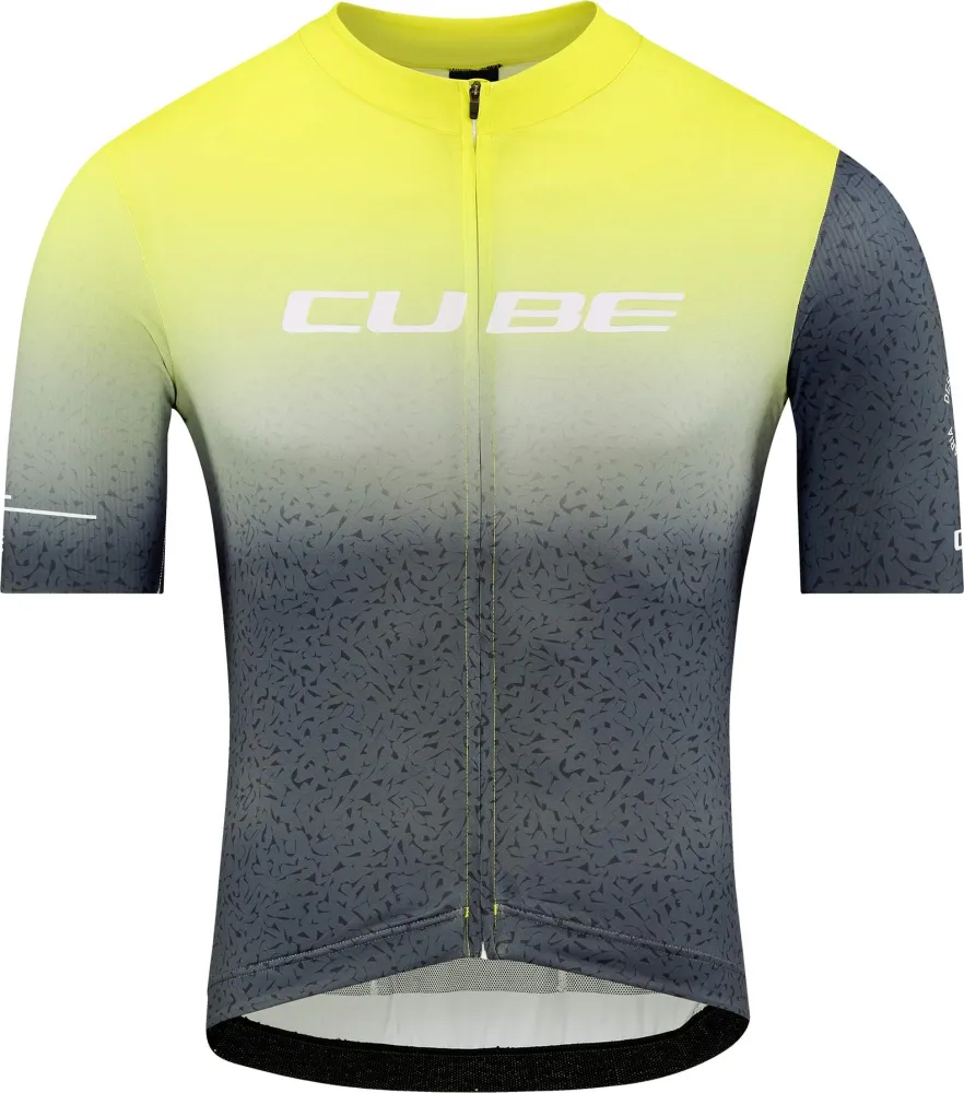 CUBE Blackline Jersey Race S/S Yellow/Grey Xs
