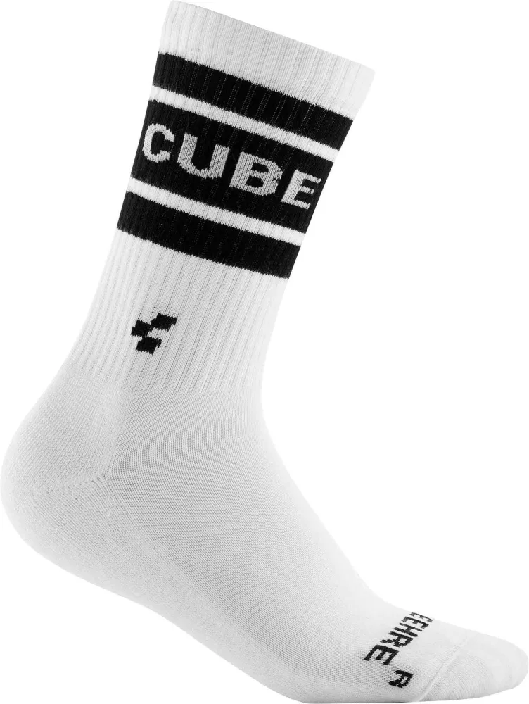 CUBE Socks After Race High Cut White/Black 36