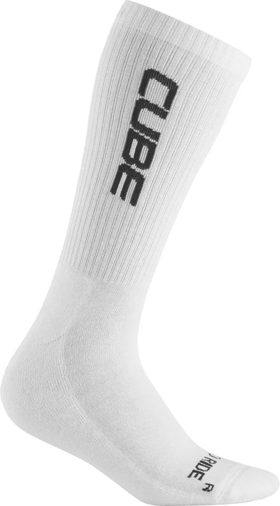 CUBE Socks After Race High Cut Logo White/Black 36