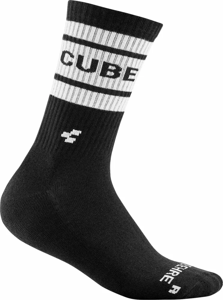 CUBE Socks After Race High Cut Black/White 36