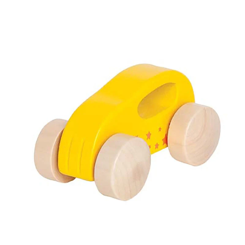 4 Mini Wooden Cars set