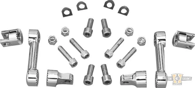 High Performance Adjustable Footpeg Mounting Kit Models Forward Controls Verchroomd Harley-Davidson