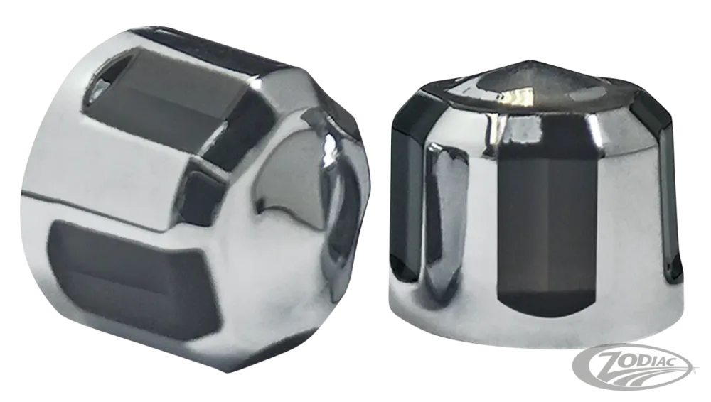 Diamond Cut Crown Bolt Cap Kit Zwart Harley-Davidson