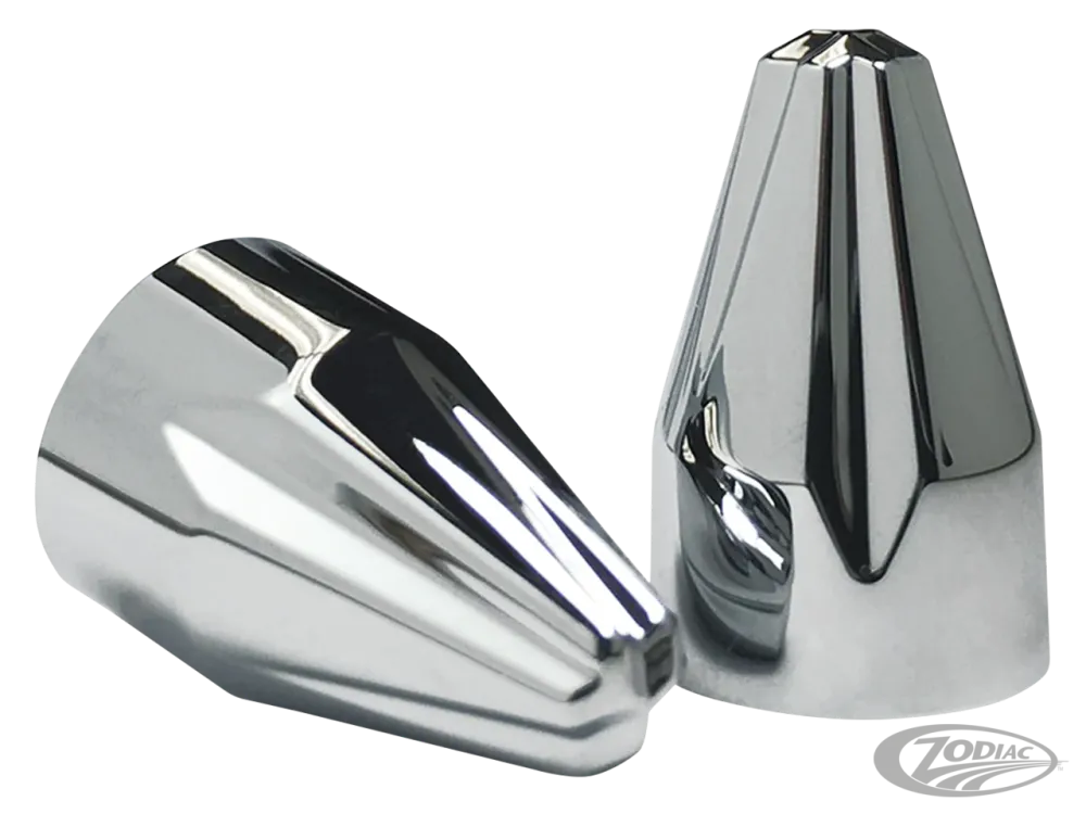 Fluted Spike Bolt Cap Kit Zwart Harley-Davidson
