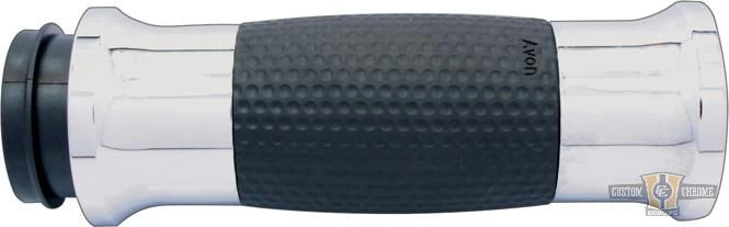 Air Gel Grips Black Chroom 7/8" Throttle Wire Harley-Davidson
