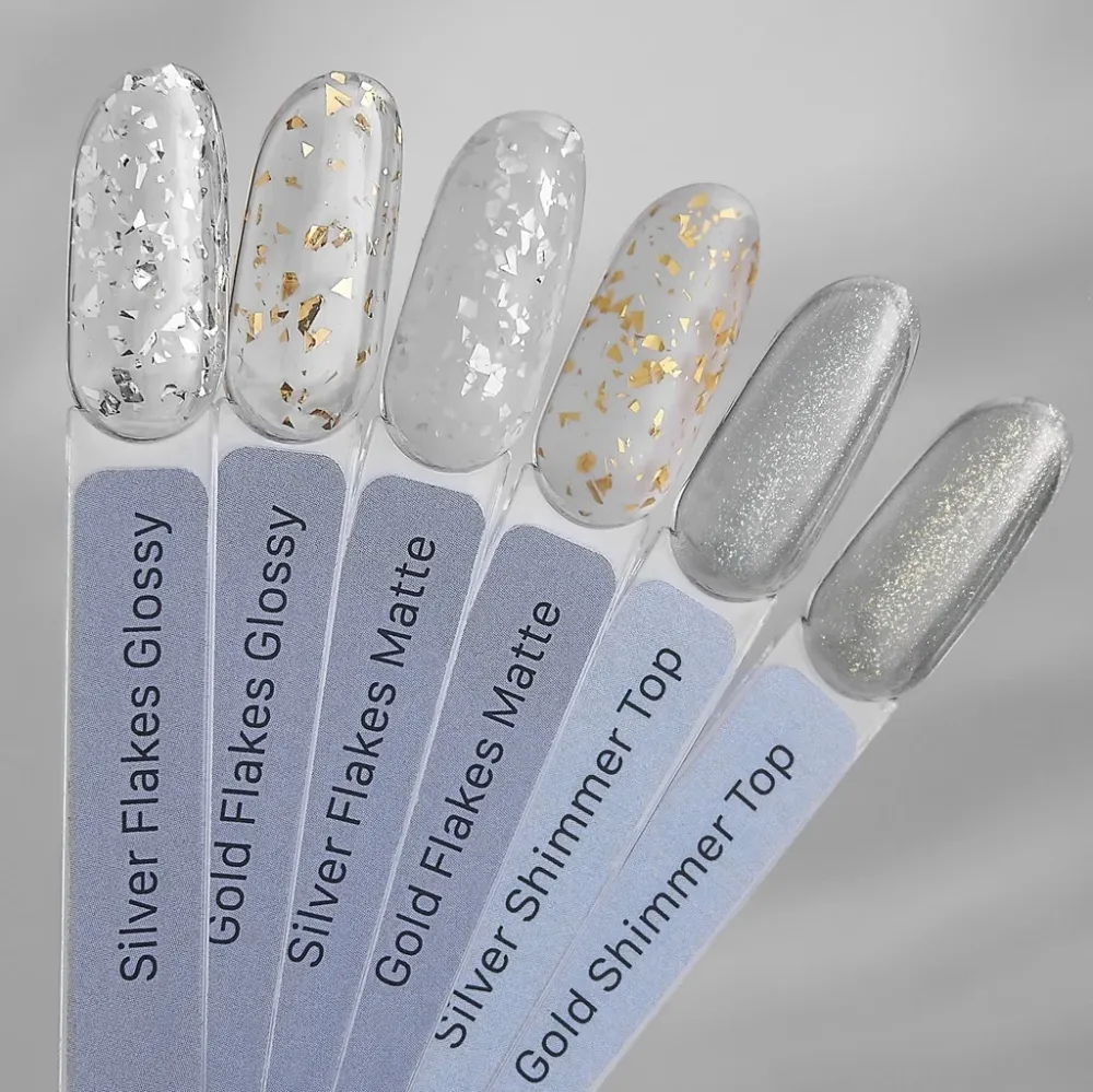 Top Gedempt Silver Flakes 15 ml HEYLOVE