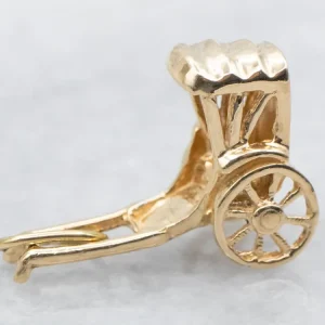Yellow 14K Goud Rickshaw Charm