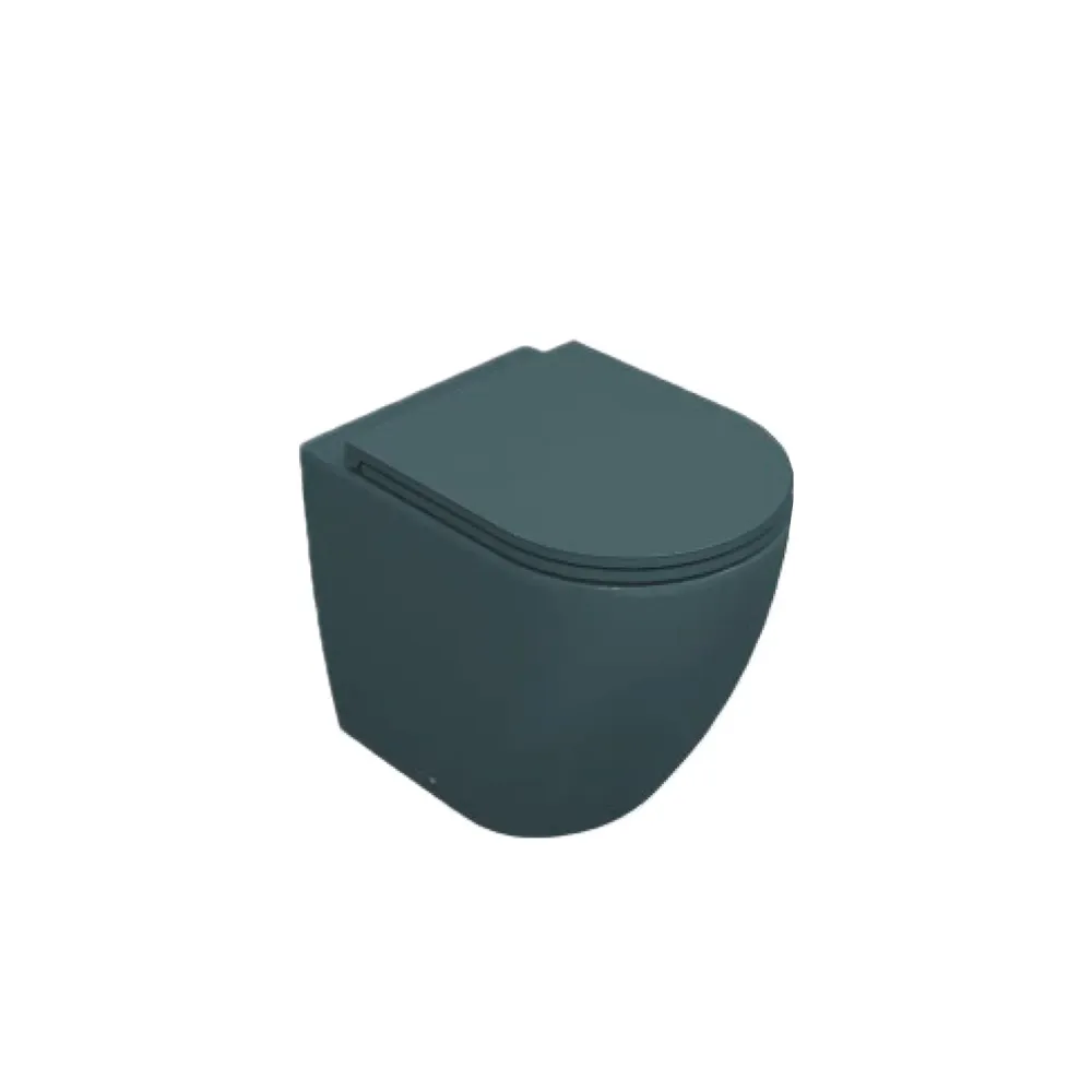 Rimless filomuro BathCore Infinity series glass 52x36.5xH40 cm Effen Petrol Green color