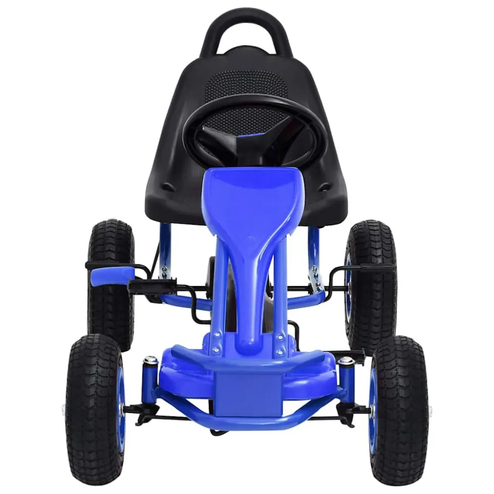 Banden- Skelter met pedalen en pneumatische banden blauw