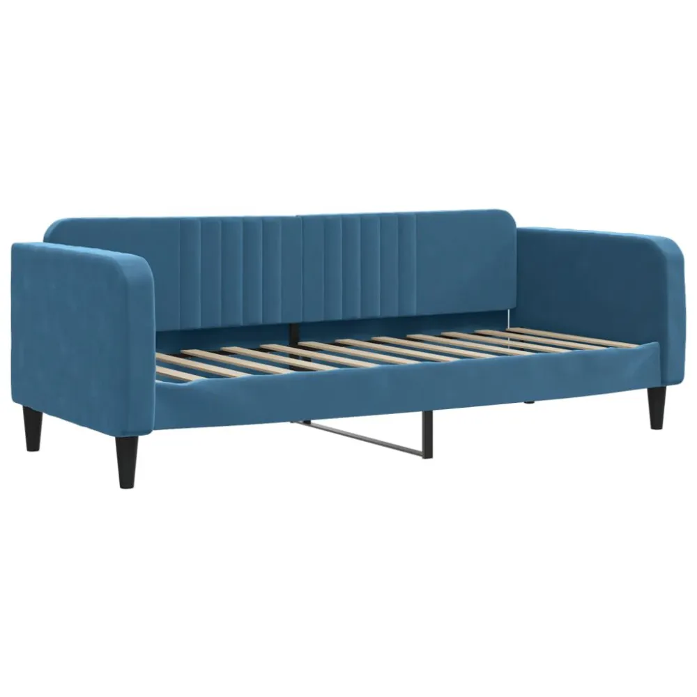Camper Keukenkast Slaapbank 80x200 cm fluweel blauw