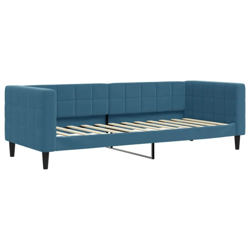 Camper Tafelpoort Slaapbank 80x200 cm fluweel blauw