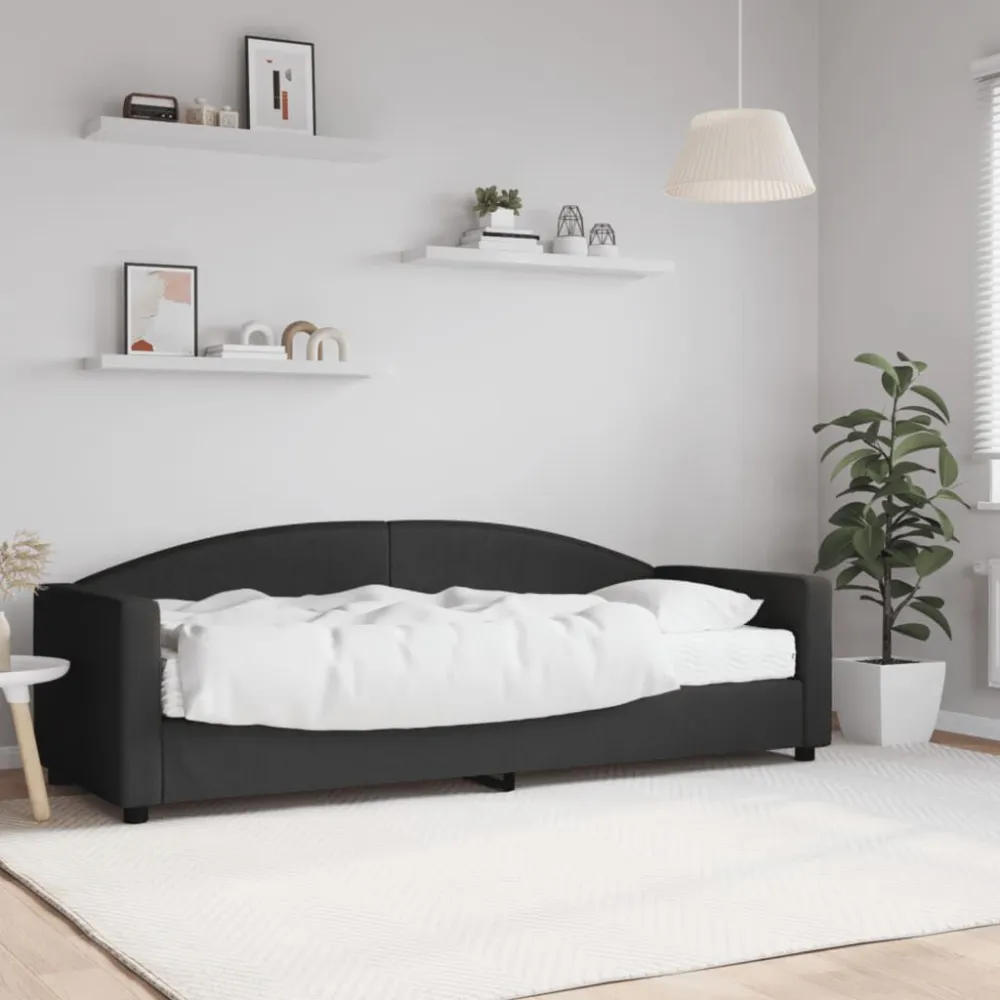 Camper Tafelpoort Slaapbank met matras 80x200 cm stof zwart
