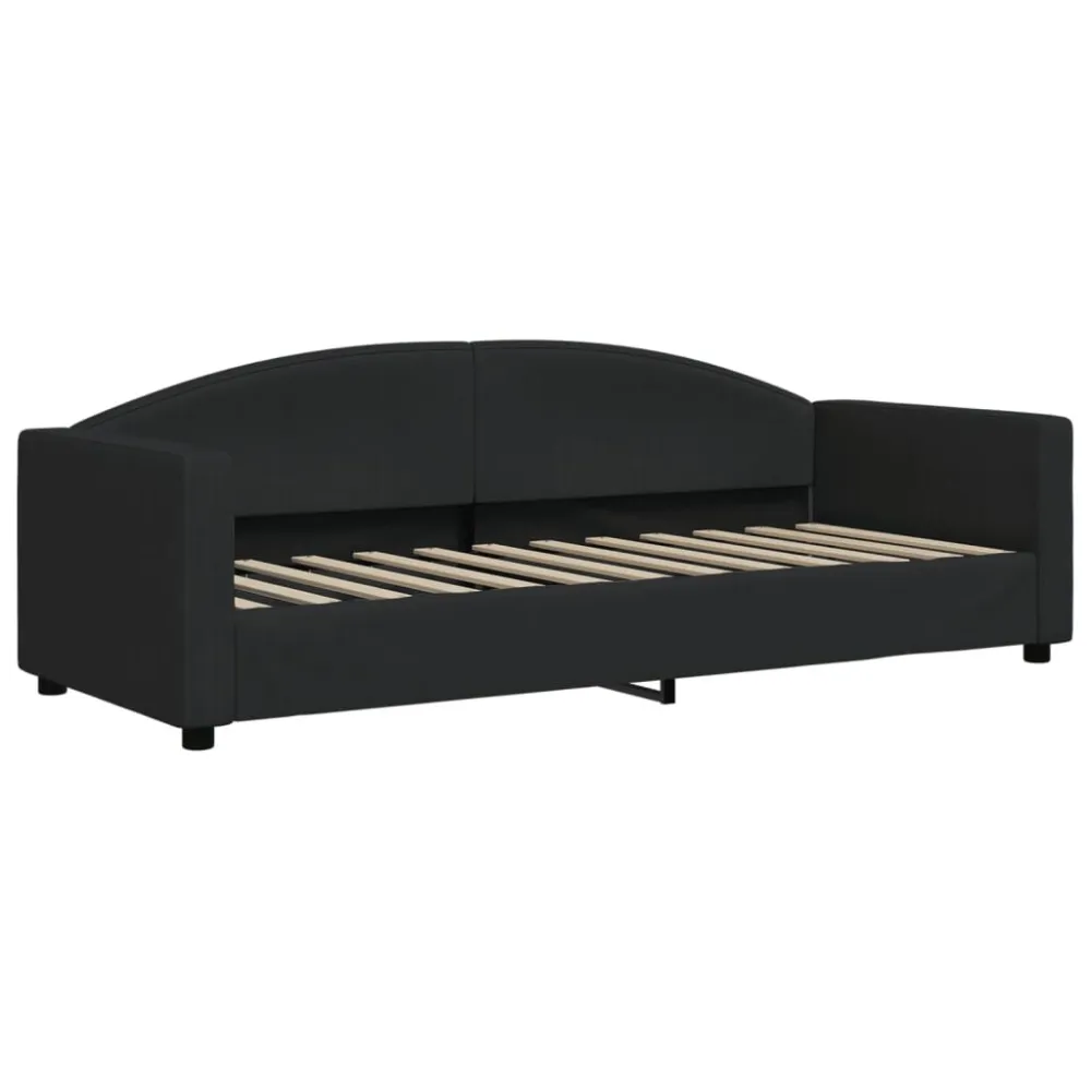 Camper Tafelpoort Slaapbank met matras 80x200 cm stof zwart
