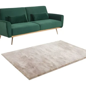 Camper Traploper Set donkergroene 3-zitsslaapbank LAUNEI en taupekleurig tapijt DOLCE