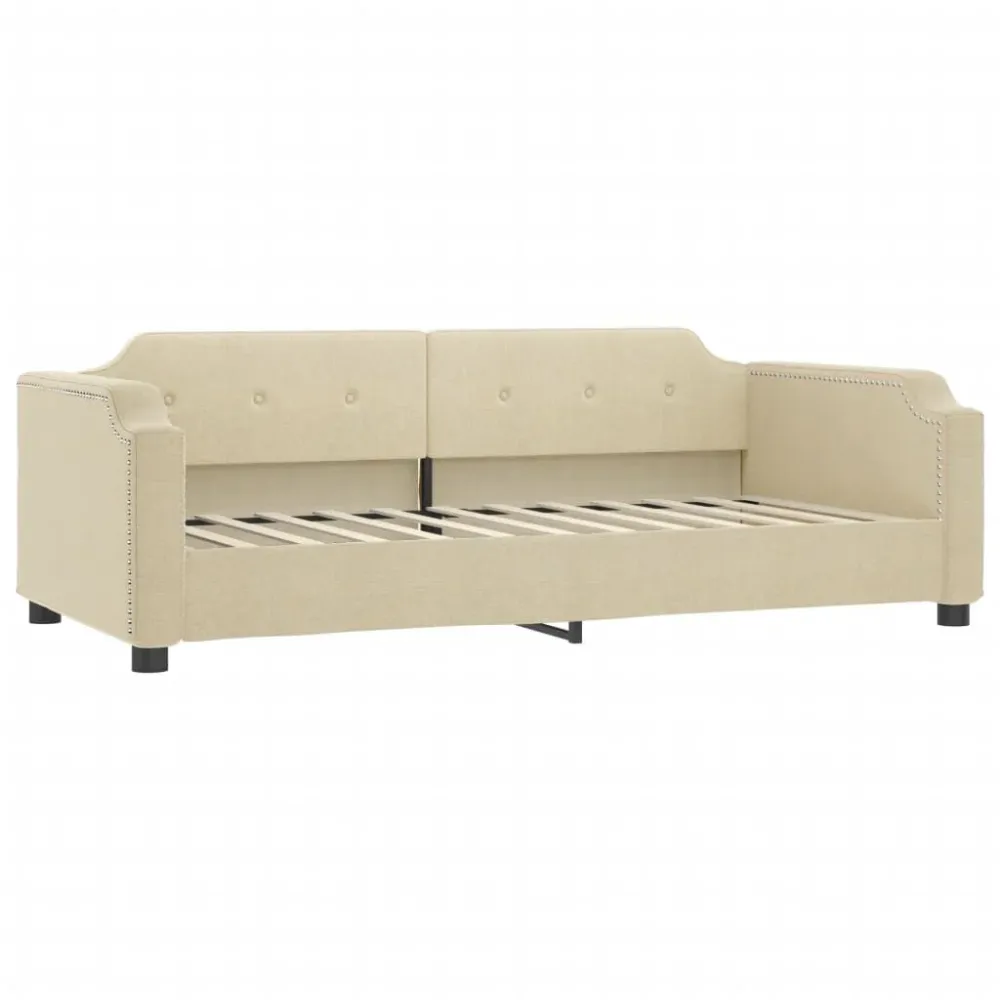 Caravan Opbergnet Slaapbank met matras 80x200 cm stof crèmekleurig