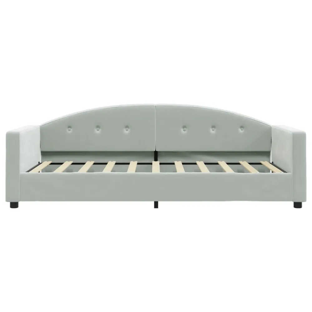 Heavy Duty Slaapbank 80x200 cm fluweel lichtgrijs