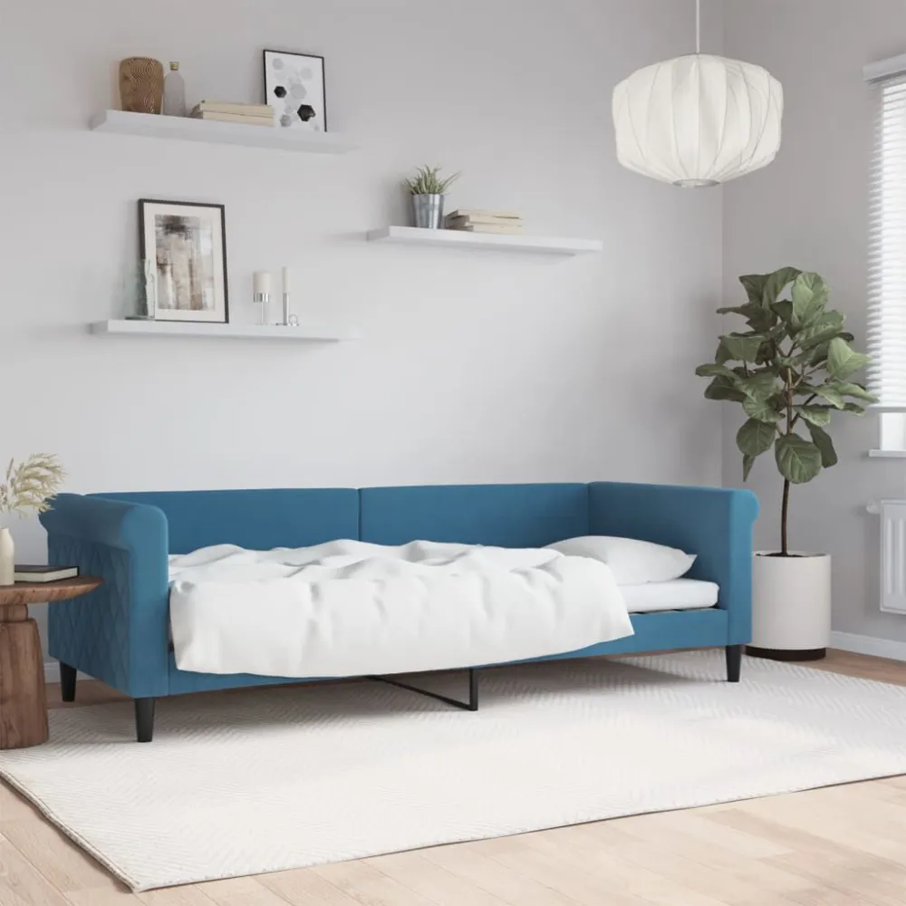 Premium Slaapbank 80x200 cm fluweel blauw