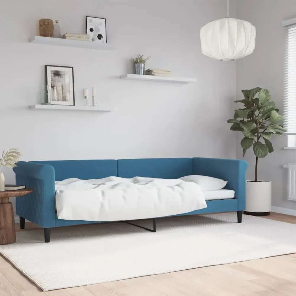 Premium Slaapbank 80x200 cm fluweel blauw