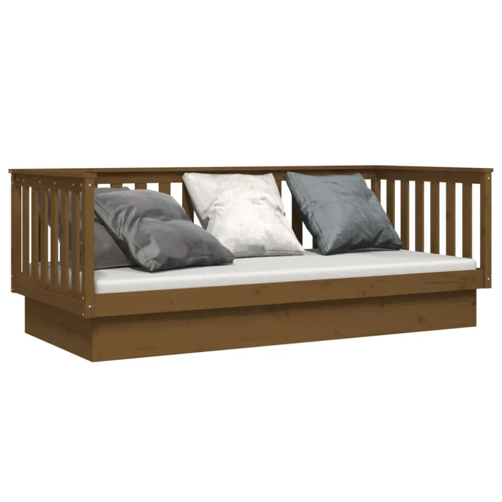 Slaapbank 100 x 200 cm massief grenenhout honingbruin voor Hymer | Adria | Knaus