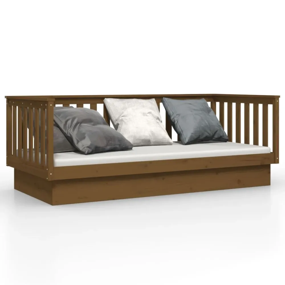 Slaapbank 100 x 200 cm massief grenenhout honingbruin voor Hymer | Adria | Knaus