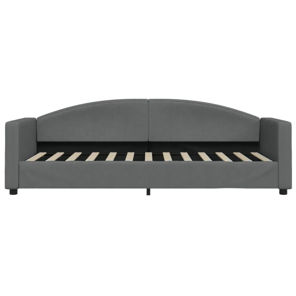 Slaapbank met matras 80x200 cm stof donkergrijs