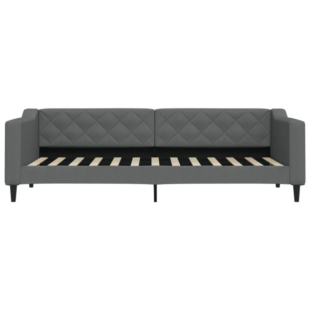 Slaapbank met matras 80x200 cm stof donkergrijs