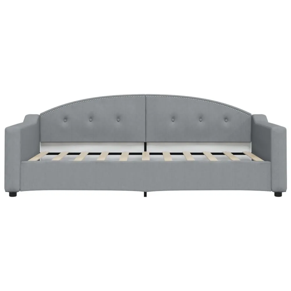 Slaapbank met matras 90x190 cm stof lichtgrijs