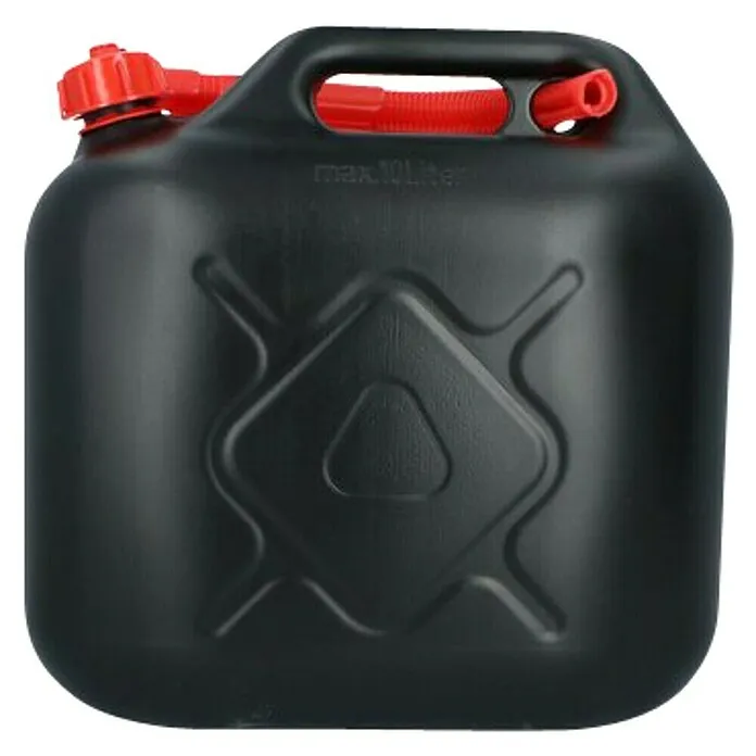 Carpoint Benzine jerrycan Zwart - 10 l, Kunststof met Beschermende Handschoenen