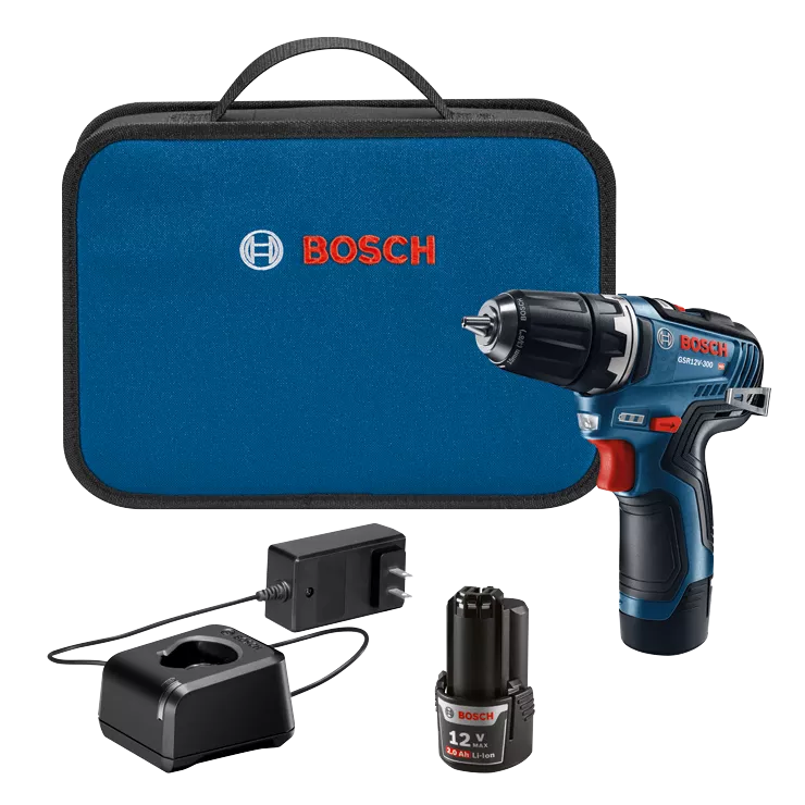 BOSCH 12V MAX EC 3/8" Drill/Driver Kit met geleidestift