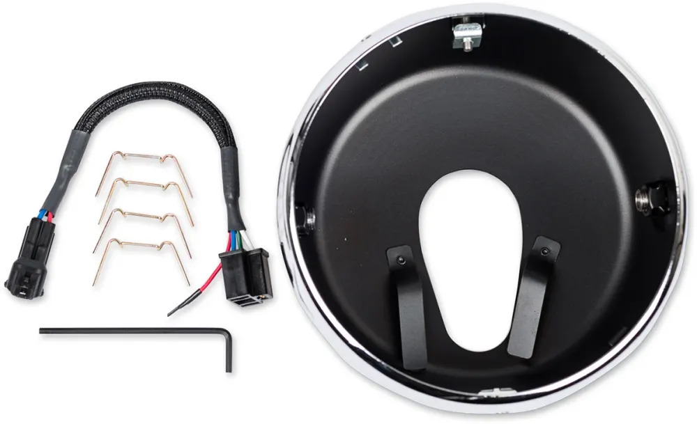 J.W. SPEAKER HEADLIGHT ADAPTER KITS MOUNT HEADLIGHT MOGU CHR Complete Set met Bedrading en Zekeringen