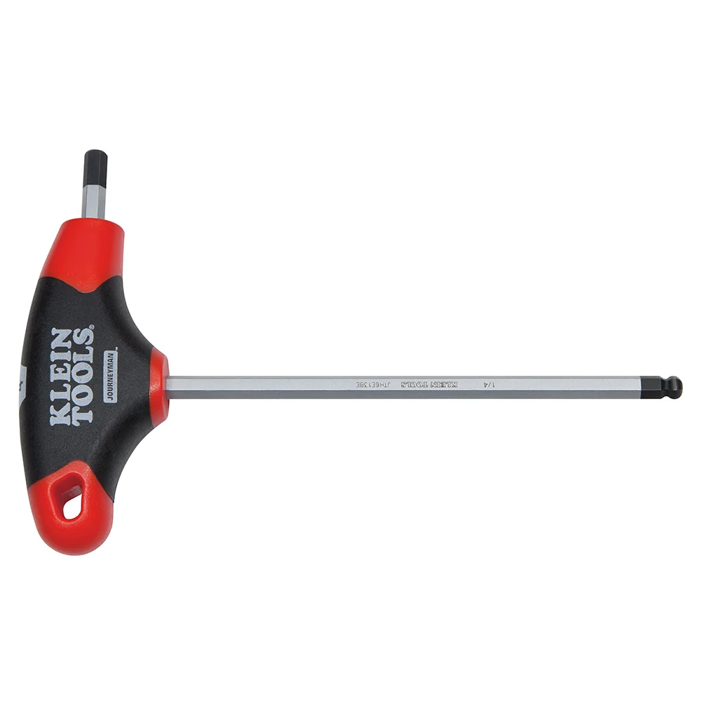 KLEIN TOOLS 1/8-Inch Ball-End Hex Key, Journeyman‰ã¢ T-Handle, 6-Inch