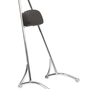 Burly, Sissy Bar, One-Piece , Tall, Incl. Pad, 8.25"x12.5"x24.75", Chroom Harley-Davidson