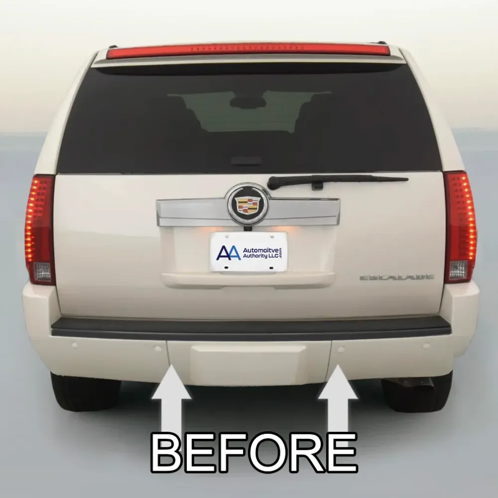2007-2014 Cadillac Escalade Verchroomd Rear Bumper Trim Molding