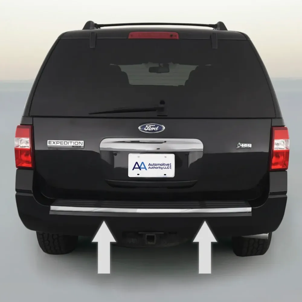 2007-2016 Ford Expedition Chroom Rear Bumper Trim Tailgate Molding Package