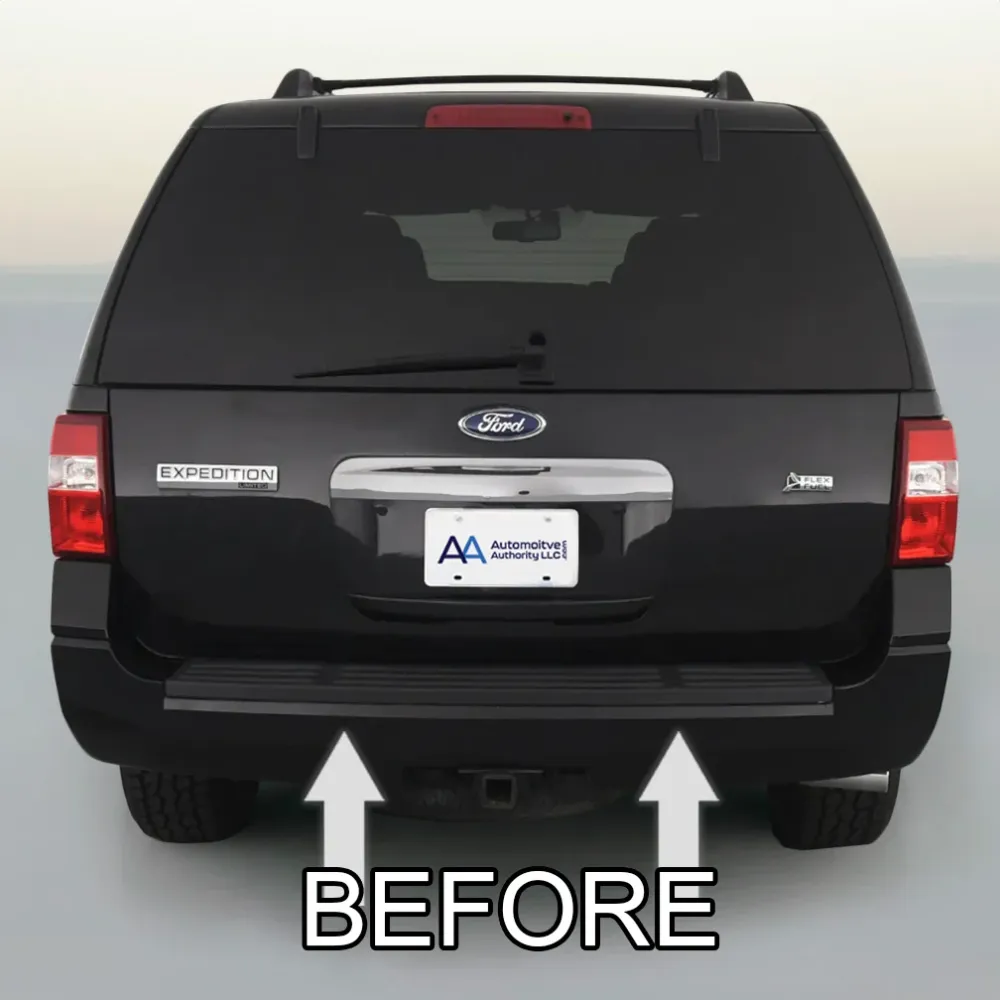 2007-2016 Ford Expedition Chroom Rear Bumper Trim Tailgate Molding Package
