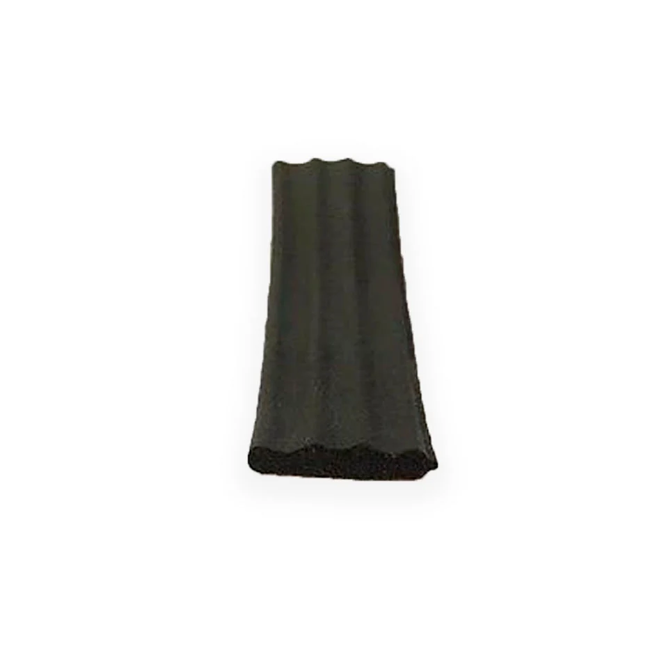 Auto RV Marine Window Door .589" Self Adhesive Ribbed Elastisch Weather Seal Strip