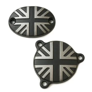 Kit Sump Plug and Oil Cap "Union Jack" Royal Enfield 350cc