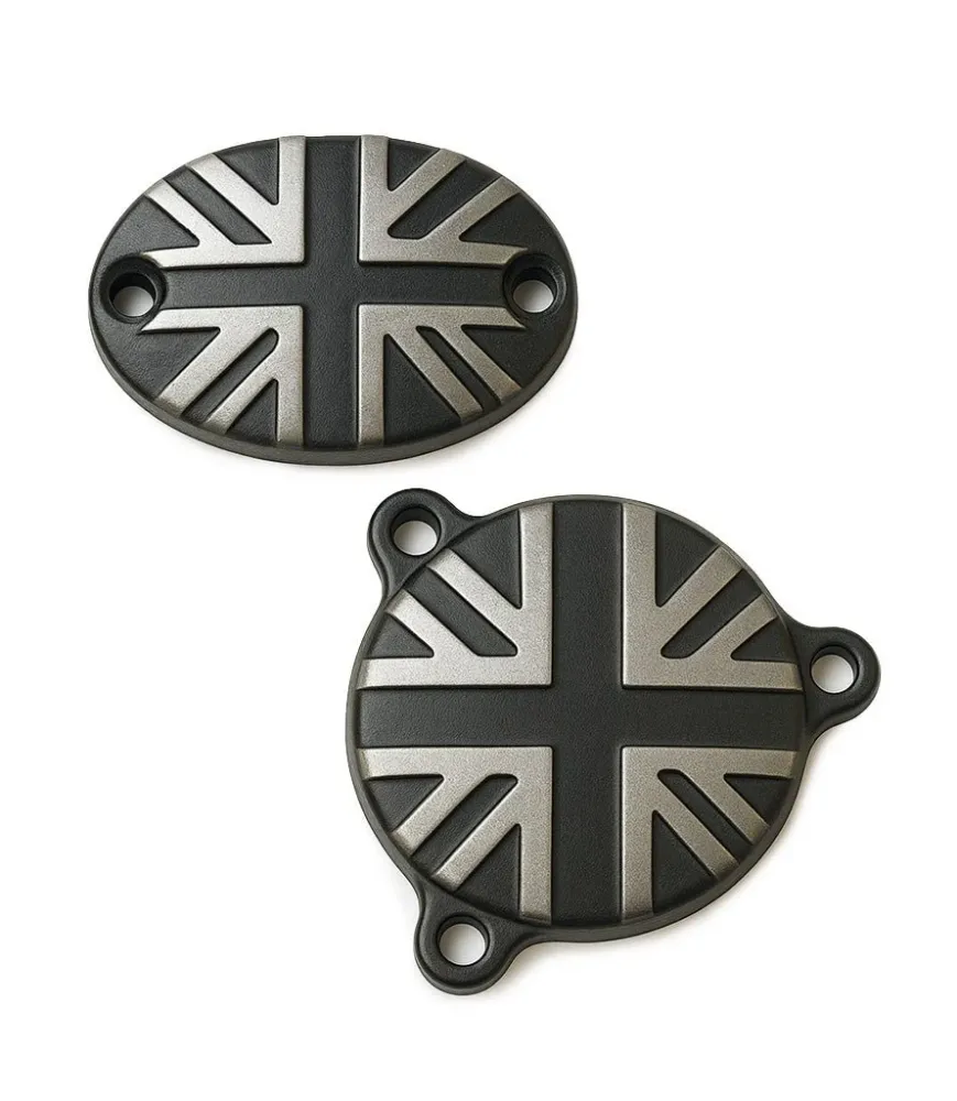 Kit Sump Plug and Oil Cap "Union Jack" Royal Enfield 350cc